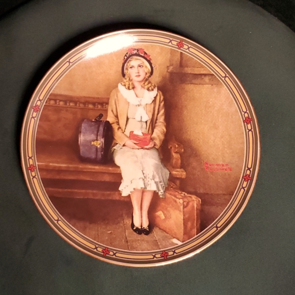 ‼️last act ‼️Norman Rockwell art plate .
